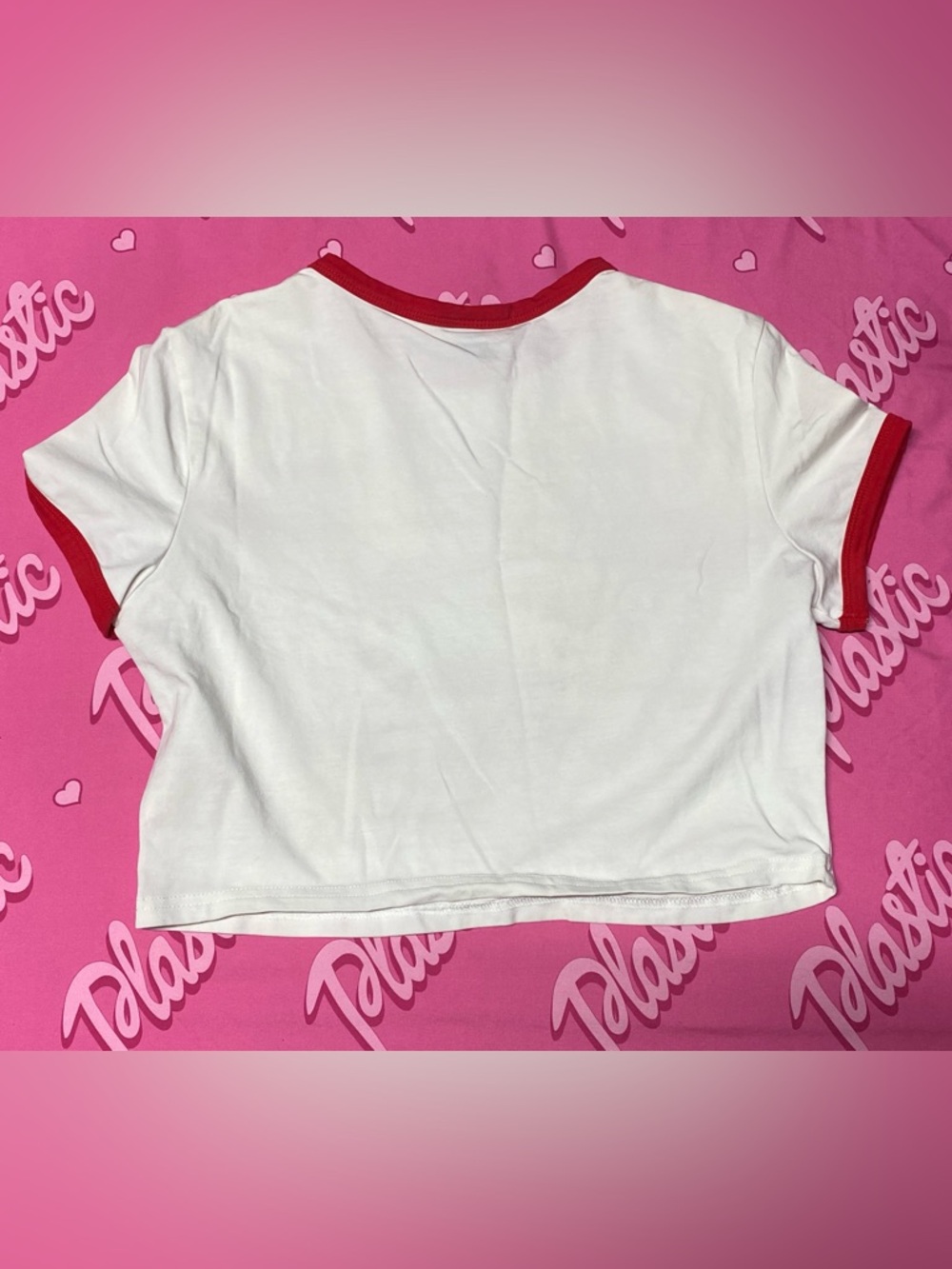 NWOT SHEIN Plus Size Funny Swear Word White Red Tshirt Crop Shirt Top Viral - Picture 2 of 4